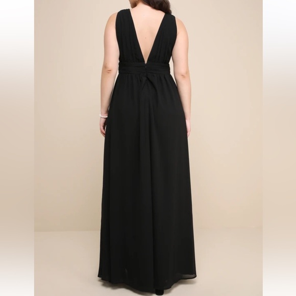 Lulus Heavenly Hues Black Maxi Dress size XLarge NWT - Picture 7 of 16